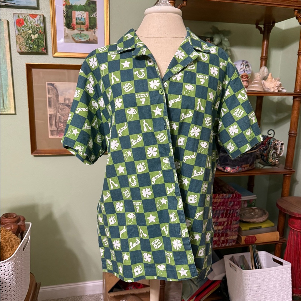 Big Bud Press Green and White Checkered Men's Shirt